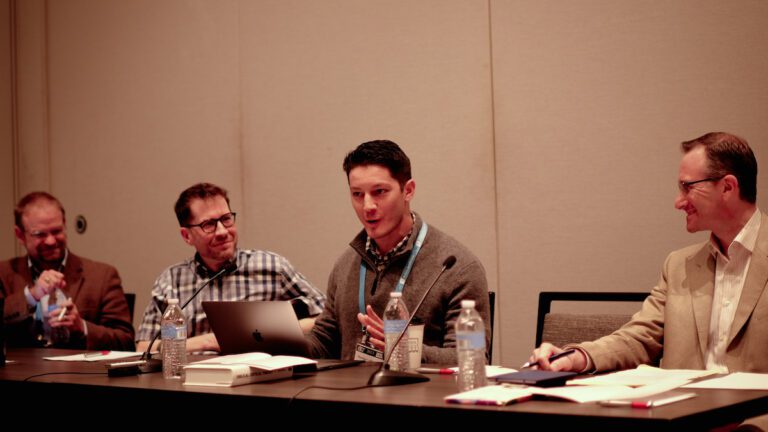 A panel at the Scripture Collective seminars
