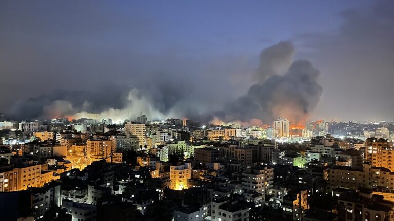 Gaza bombing; image by Jaber Jehad Badwan