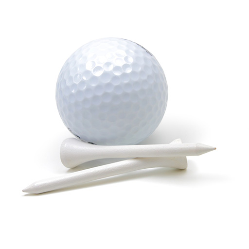 golf ball and tees